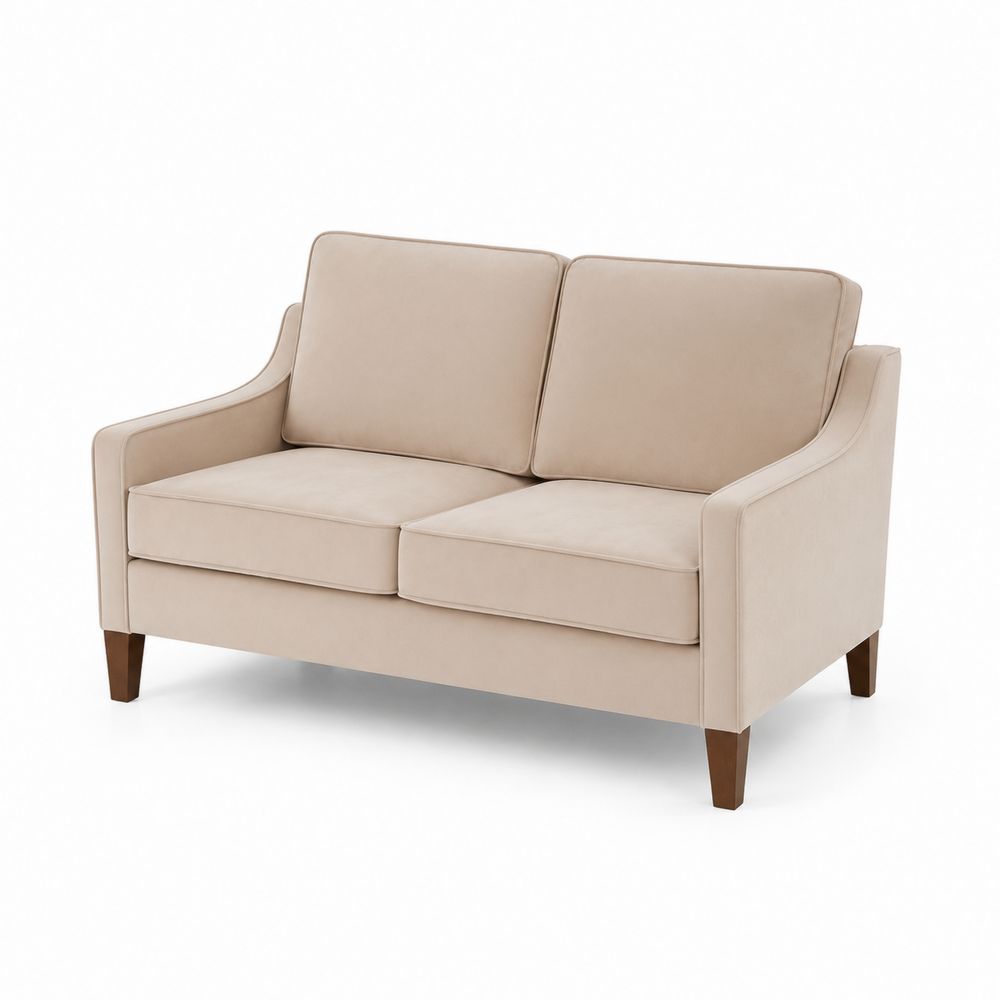 Sofa dwuosobowa z tkaniny, Beżowa-Nordirin