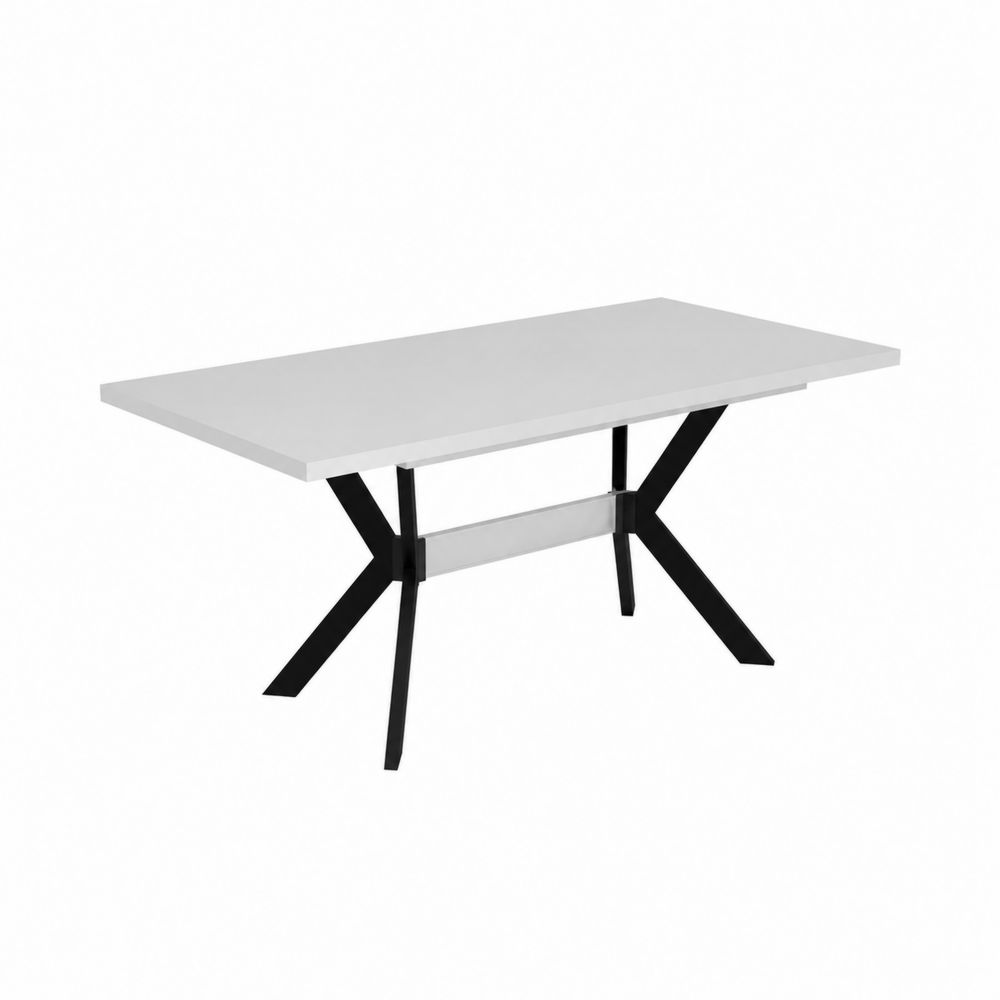 Stół z laminatu i stalowymi nogami 160x90 cm-Nordirin