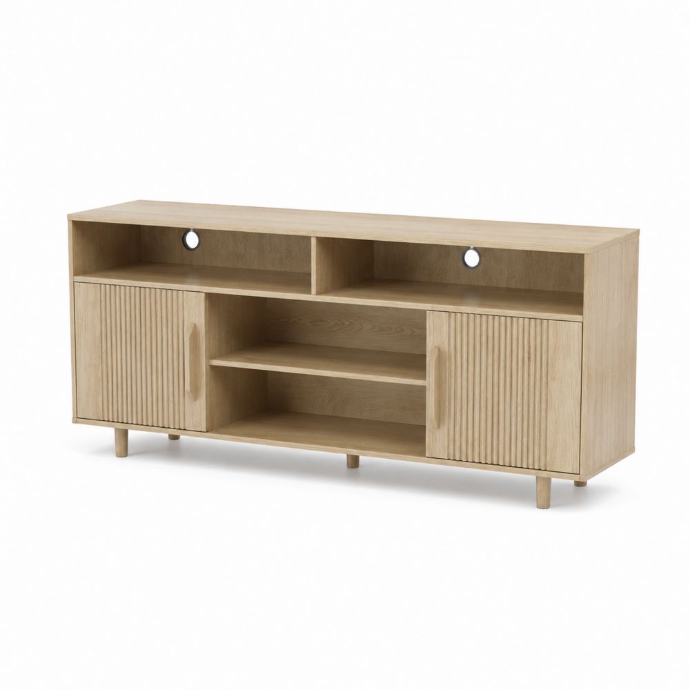 Szafka RTV dębowa MDF 150x40x55 cm-Nordirin