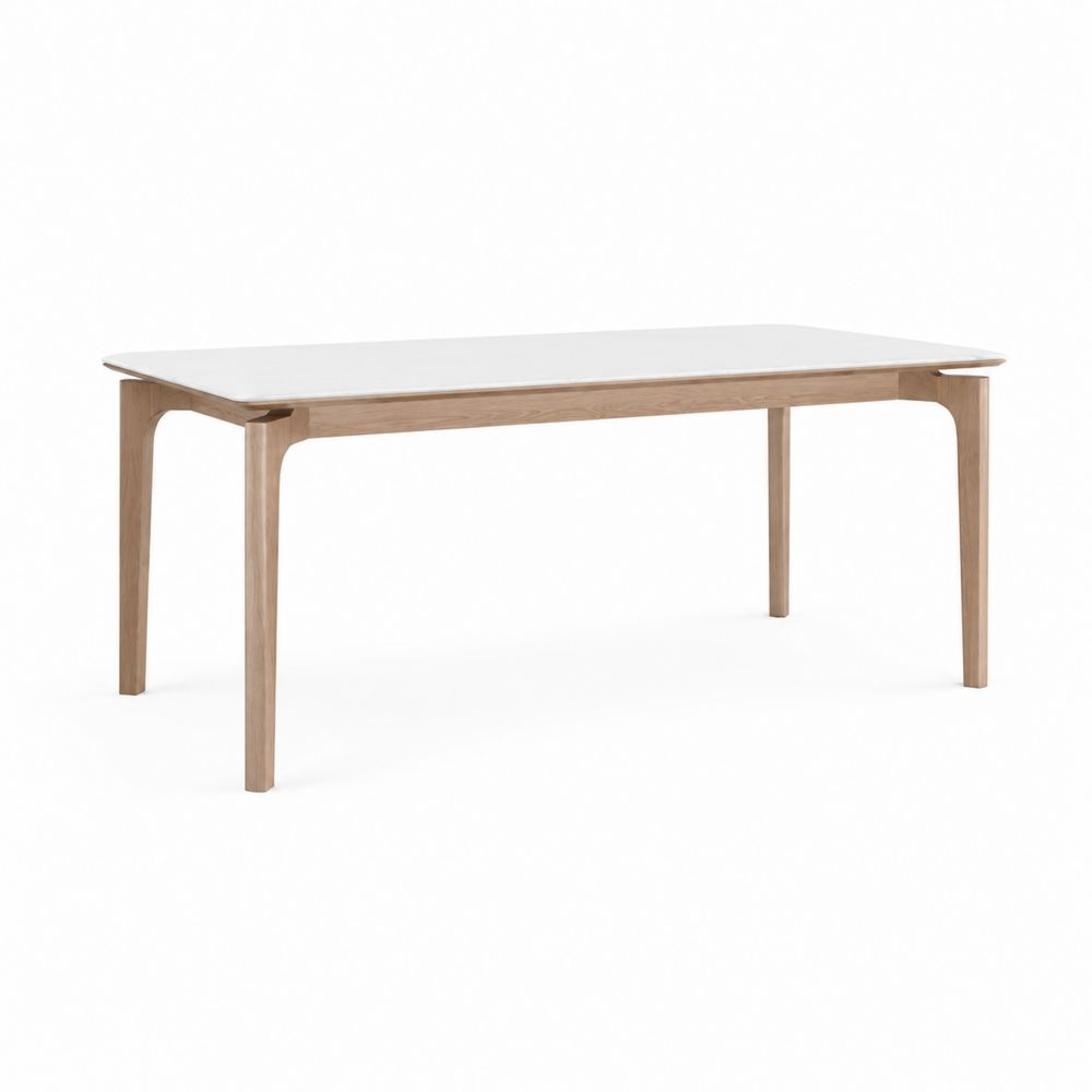 Stół prostokątny drewniany MDF 160 cm Biały-Nordirin