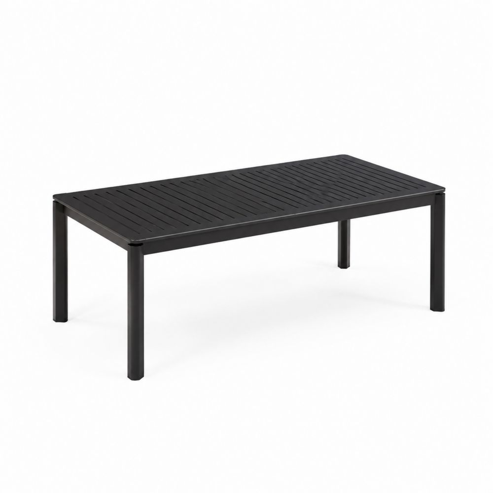 Stół ogrodowy prostokątny aluminiowy 150x90 cm czarny-Nordirin
