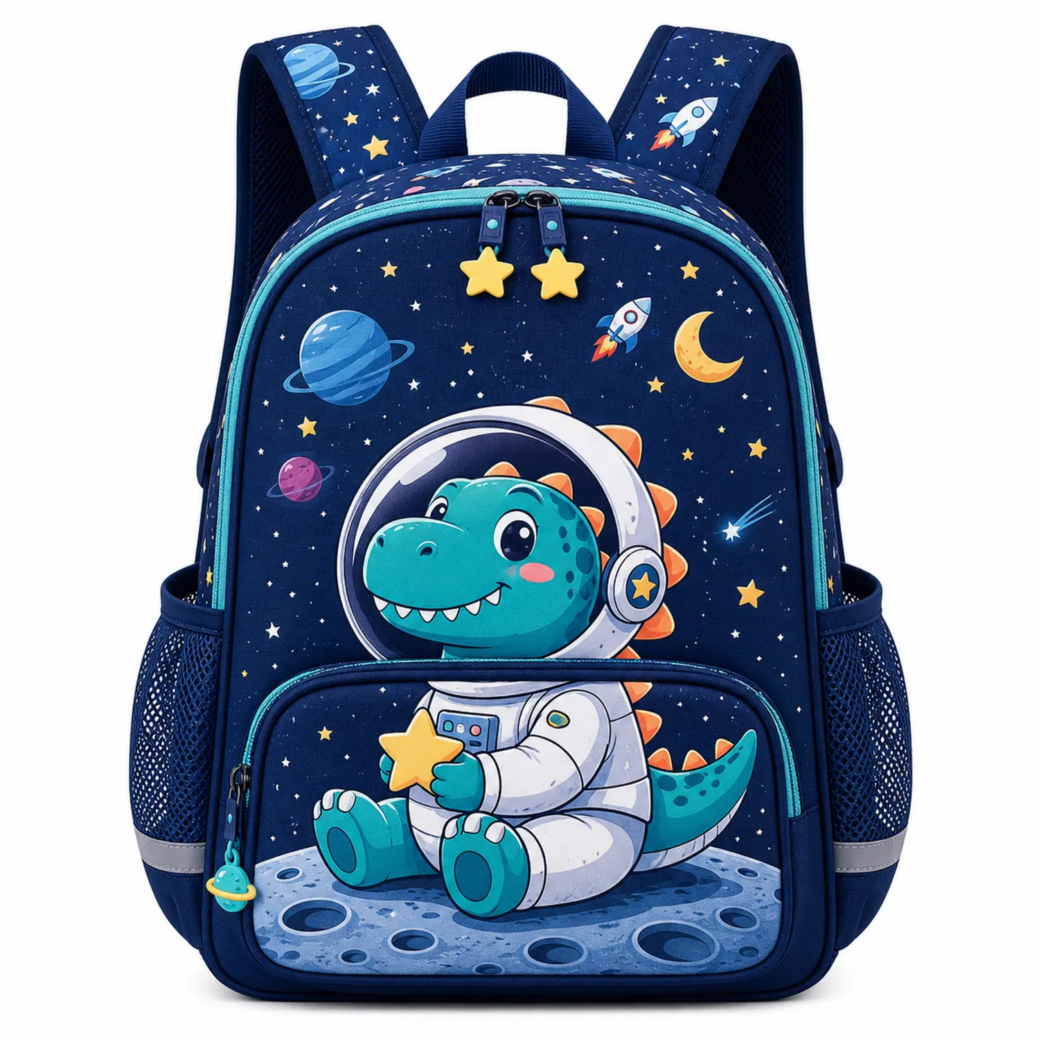 Plecak dziecięcy Dinozaur Astronauta Kosmos Niebieski