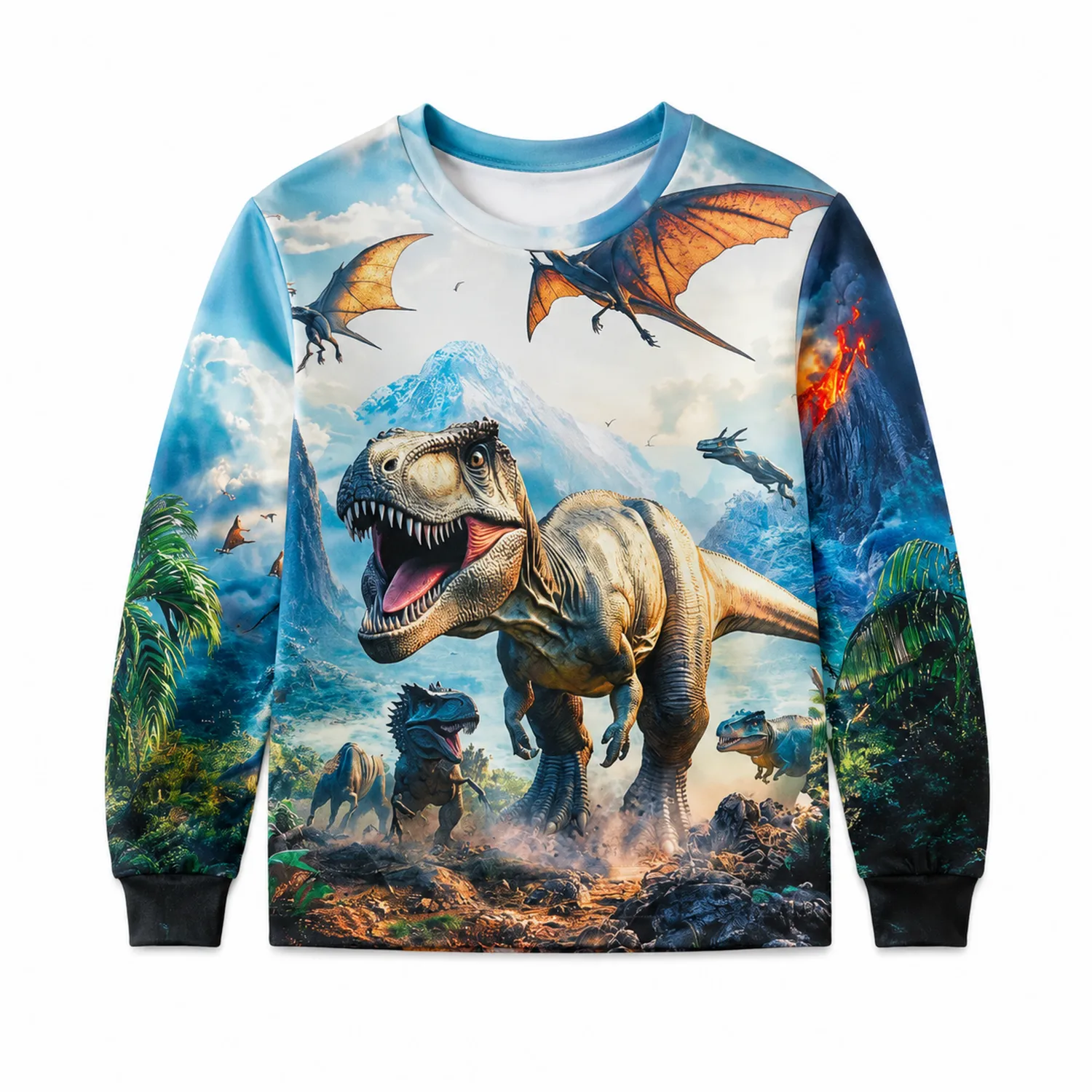 Dziecięca Bluza 3D z Motywem Dinozaurów