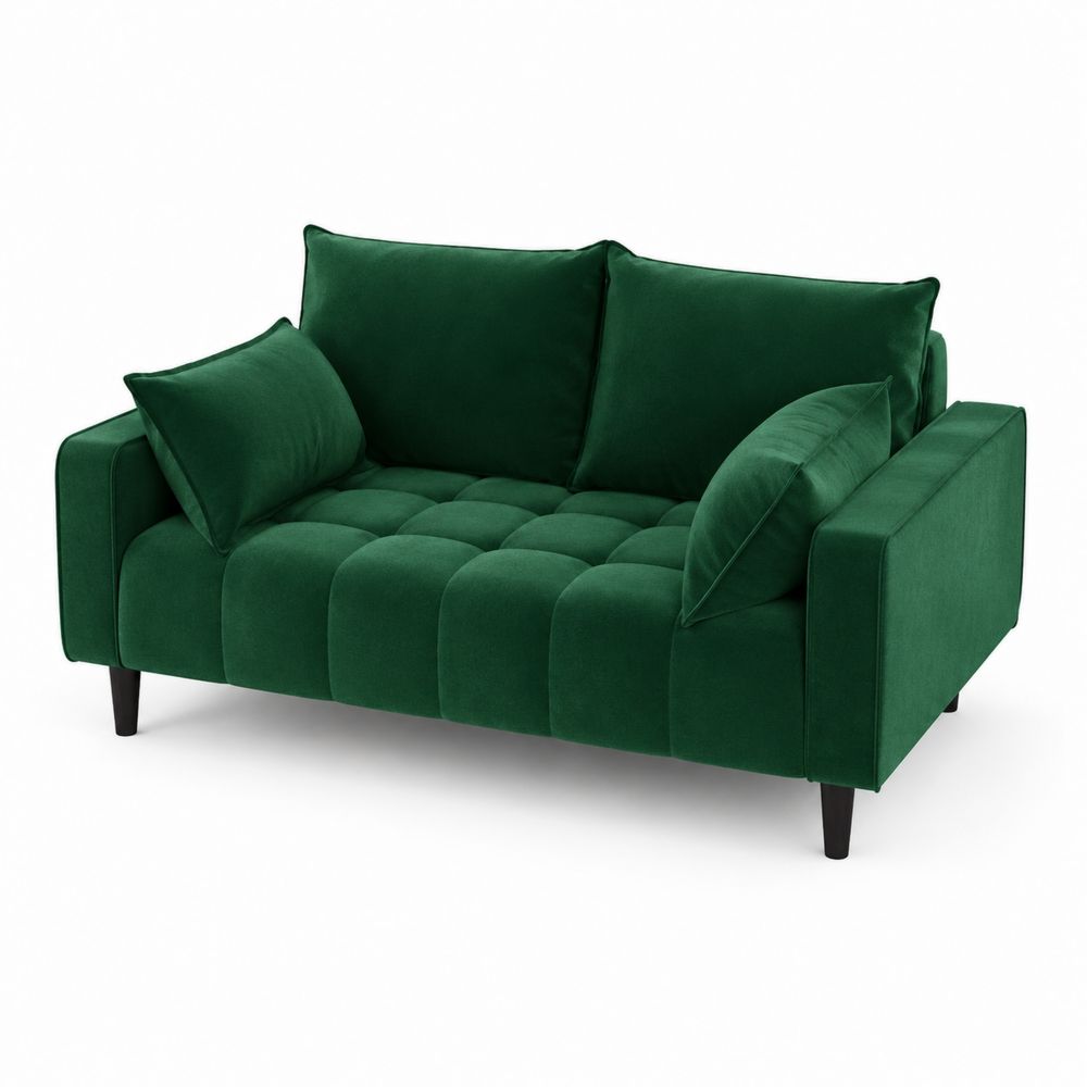 Zweisitzer Sofa aus Samt Grün