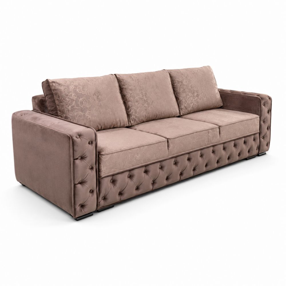3-Sitzer Sofa Mikrofaser Braun