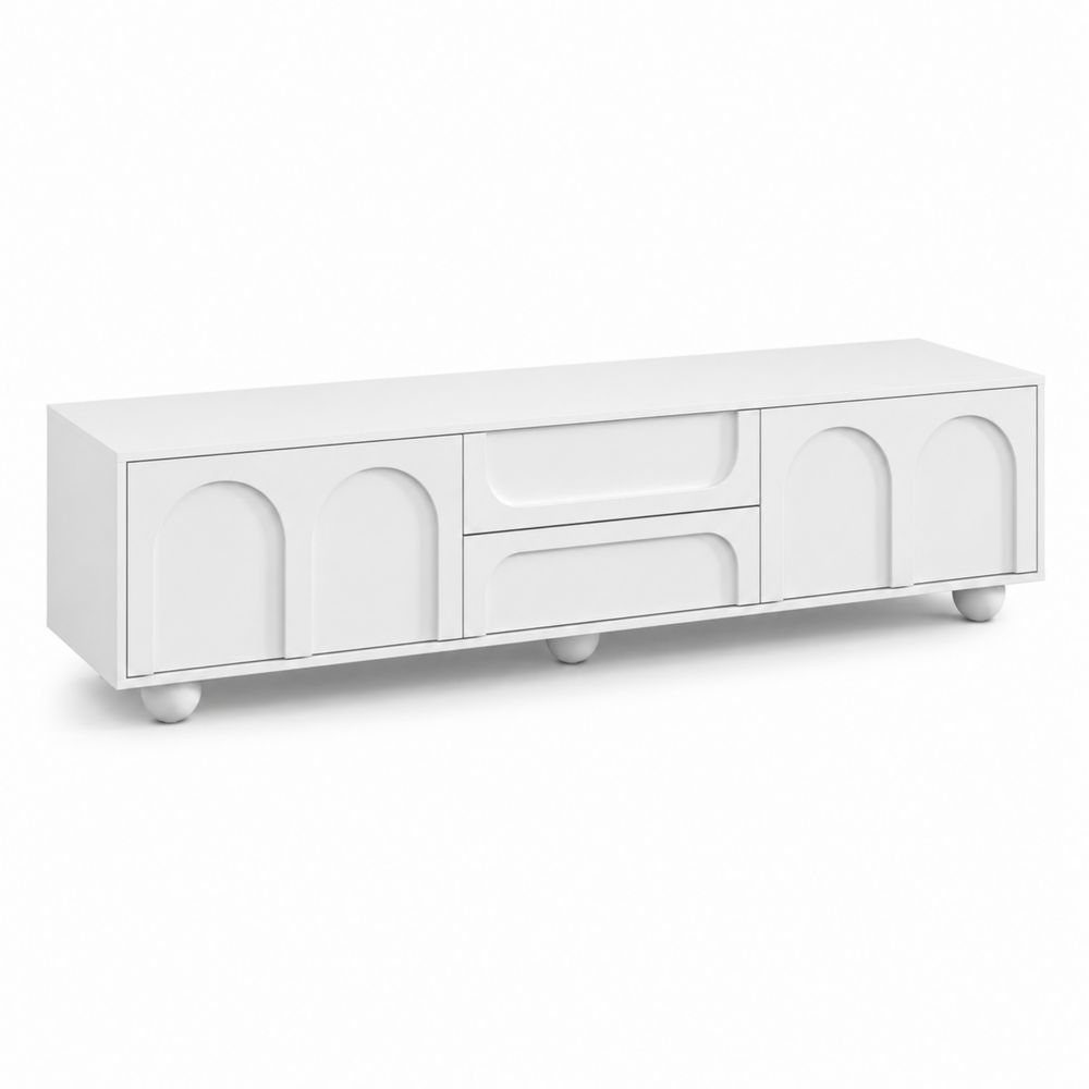 TV-Schrank Weiß MDF 160x45x35 cm