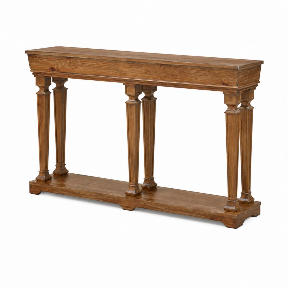 Konsolentisch Eichenholz 120x35x80 cm Braun