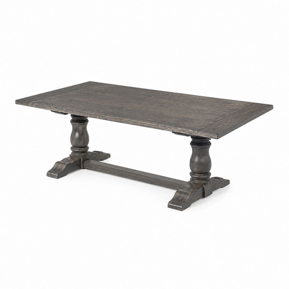 Esstisch Eichenholz Grau 200x90 cm