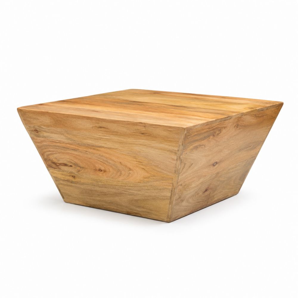 Couchtisch aus Akazienholz quadratisch 80x80x45 cm Natur