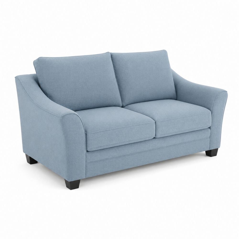 Sofa dwuosobowa z tkaniny poliestrowej Niebieski