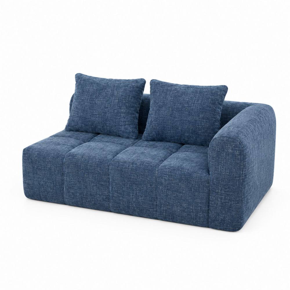 Sofa Dwuosobowa z Granatowym Obiciem