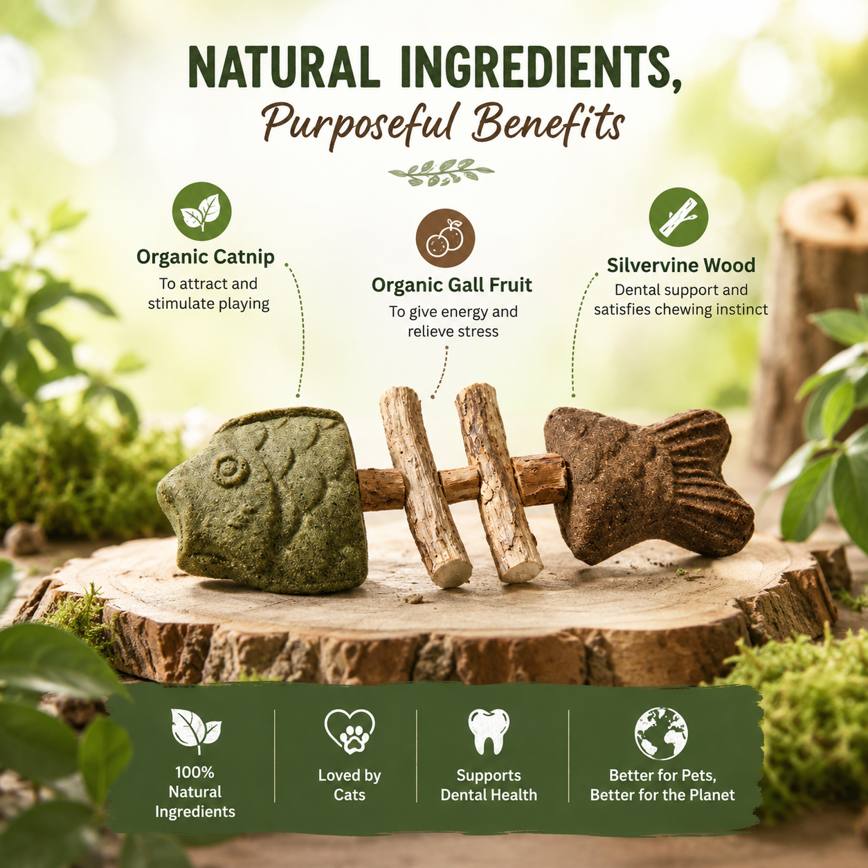 Catnip & Silvervine Chew