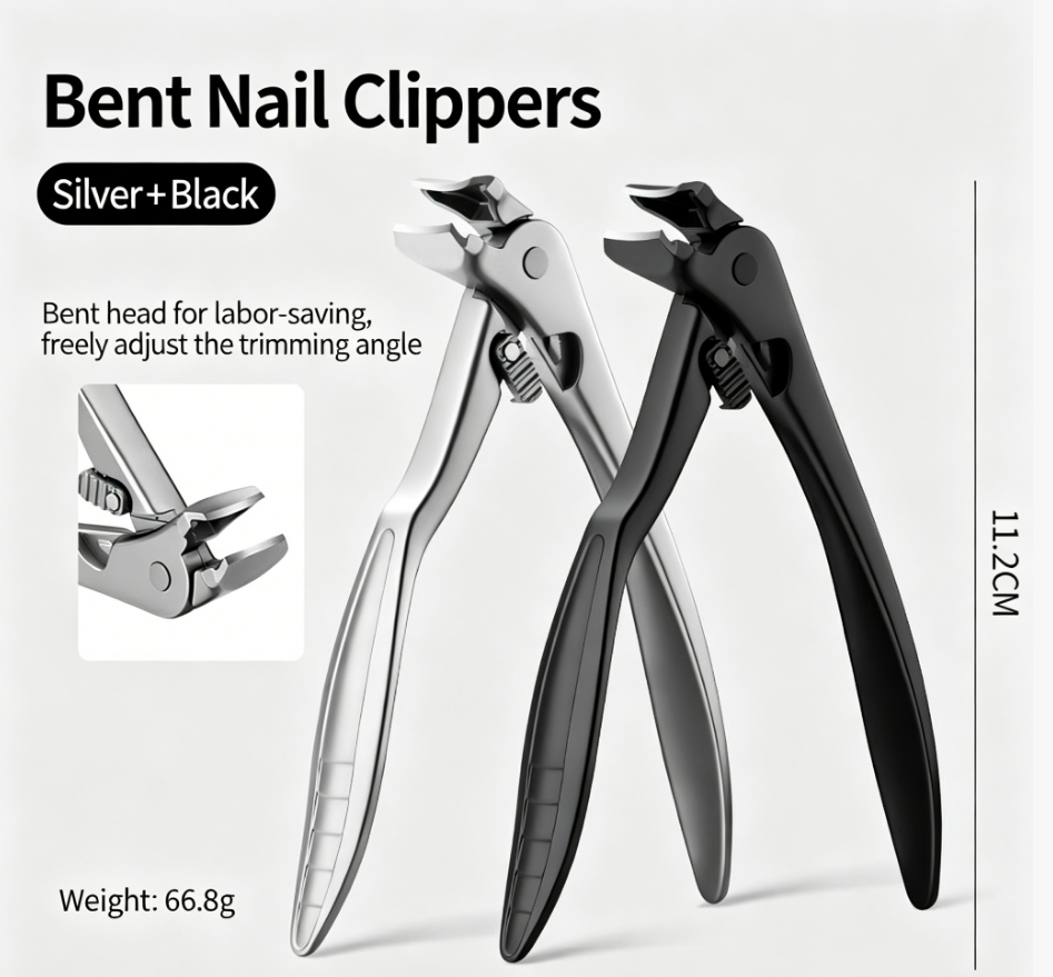 🥳2026 HOT SALE💅Stainless Steel Nail Clipper with Curved Precision Blades – Effortless for Thick Nails & Seniors! ✂️✨