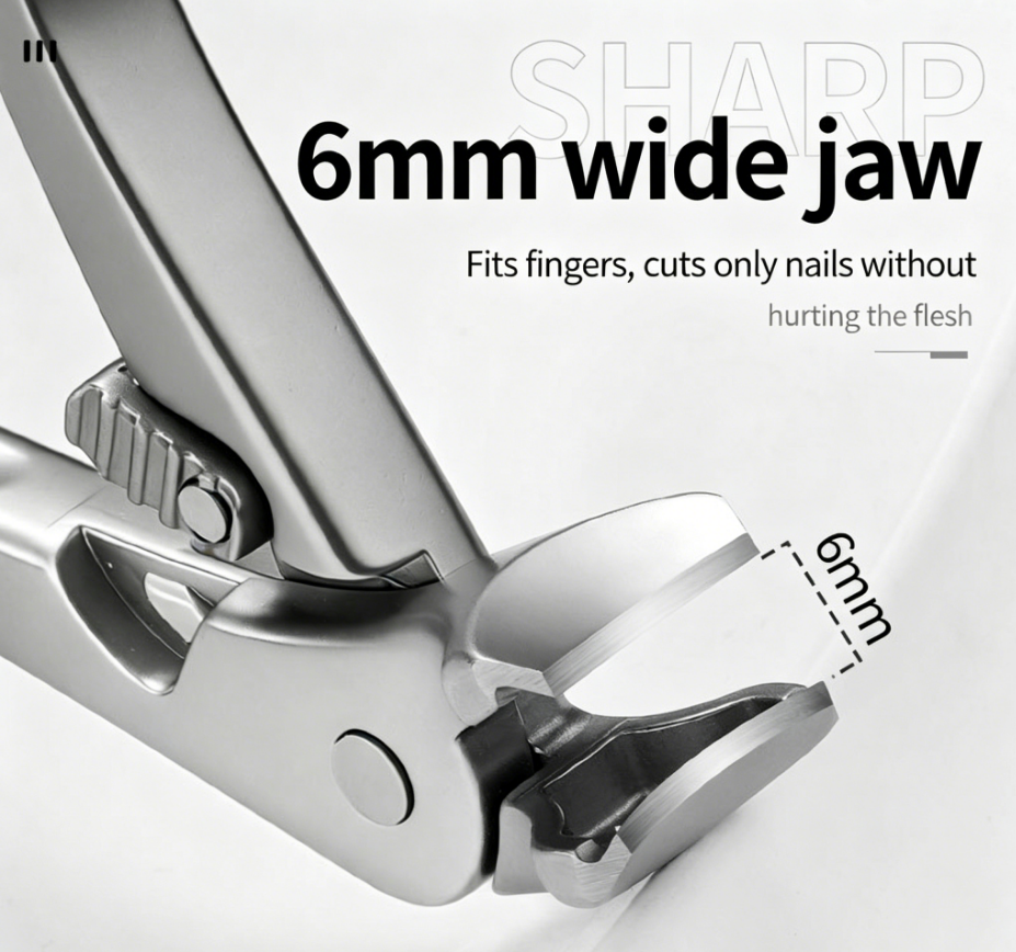 🥳2026 HOT SALE💅Stainless Steel Nail Clipper with Curved Precision Blades – Effortless for Thick Nails & Seniors! ✂️✨