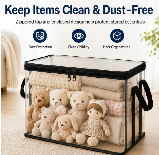 Stuffed Storage PVC Organizer Bag Doll Storage Container WaterProof