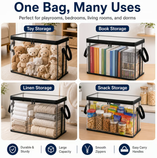 Stuffed Storage PVC Organizer Bag Doll Storage Container WaterProof