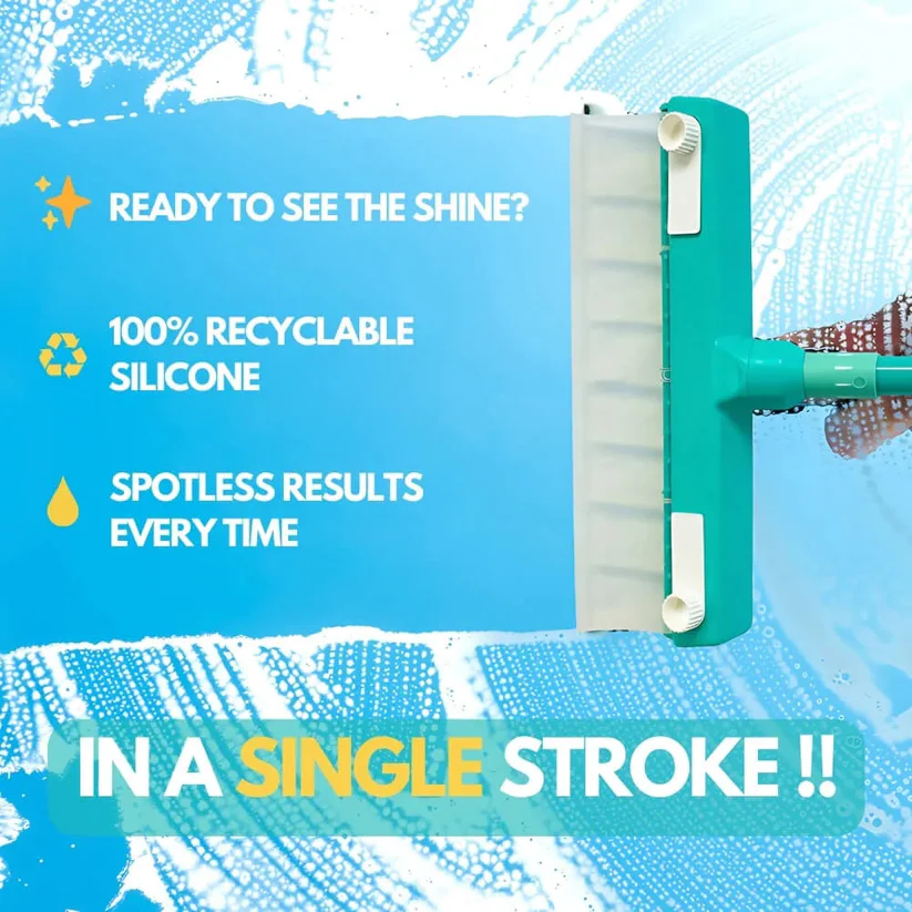 HOOMWELL™ Recyclable Silicone Window Squeegee Kit