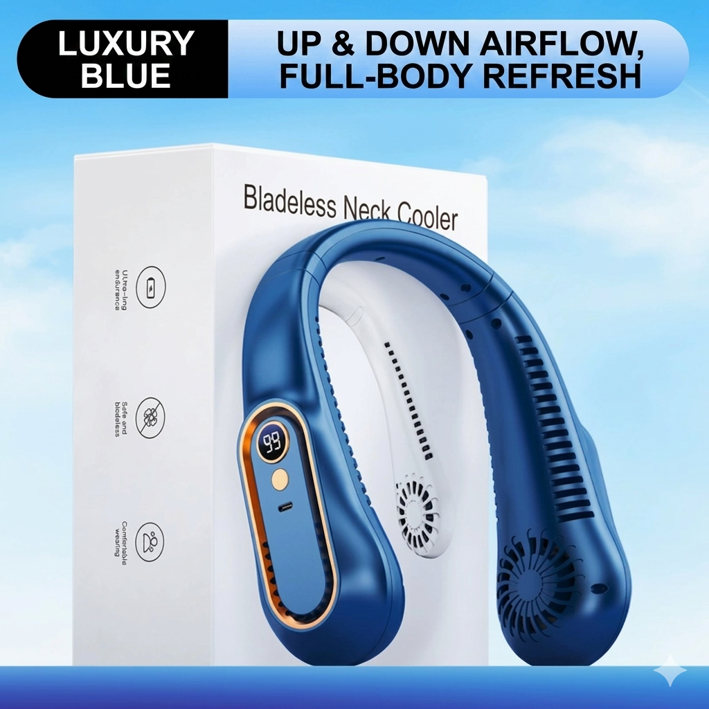 Portable Neck Fan – Rechargeable, Quiet, Mini for Home & Outdoors