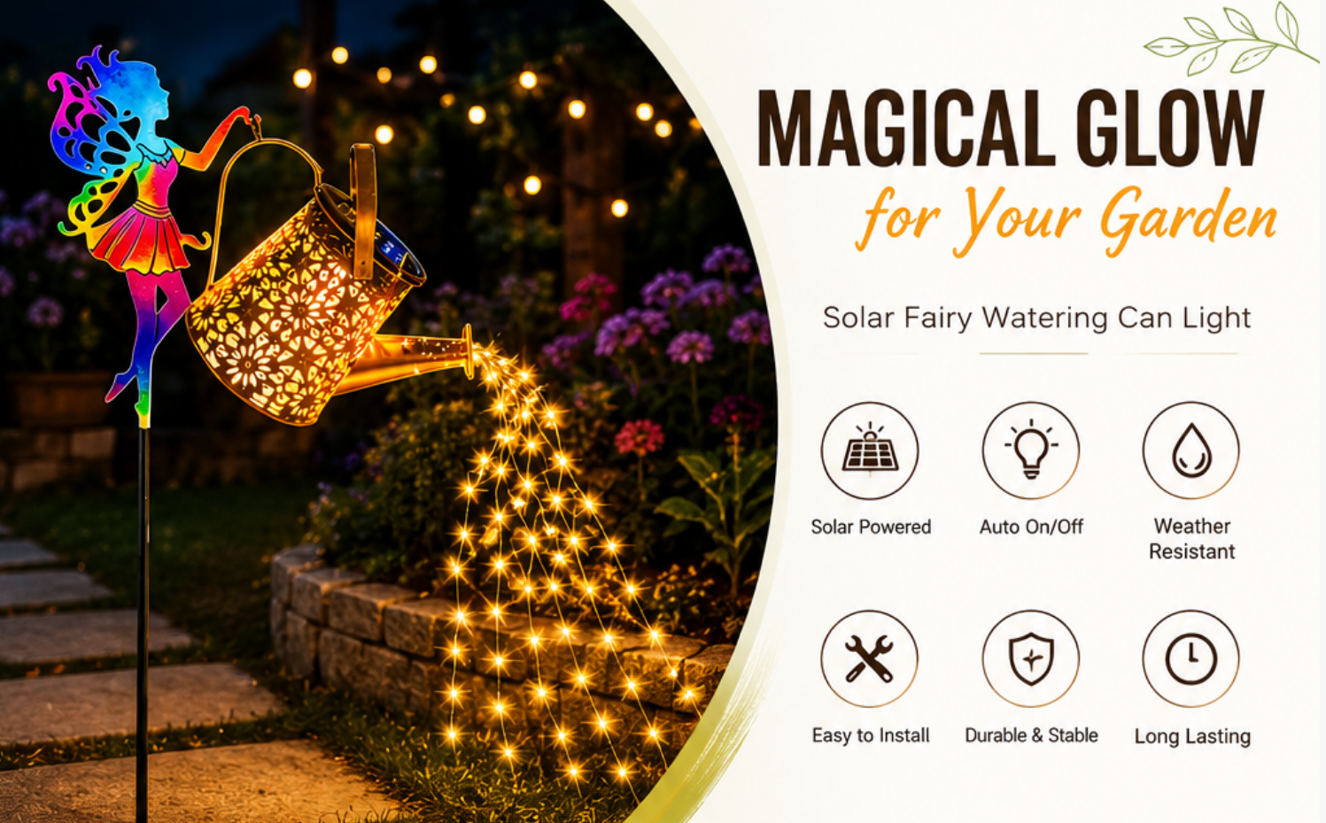 🌸 Solar Peony Watering Can Garden Light 🌙 Watch Your Garden Glow Like a Fairytale Every Night