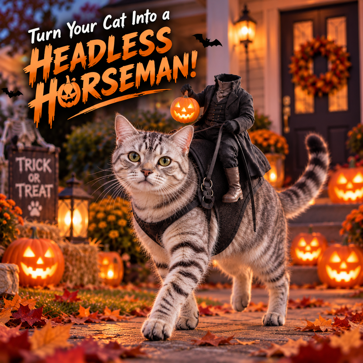 😺The Headless Horseman Rider™ Pet Costume🎃