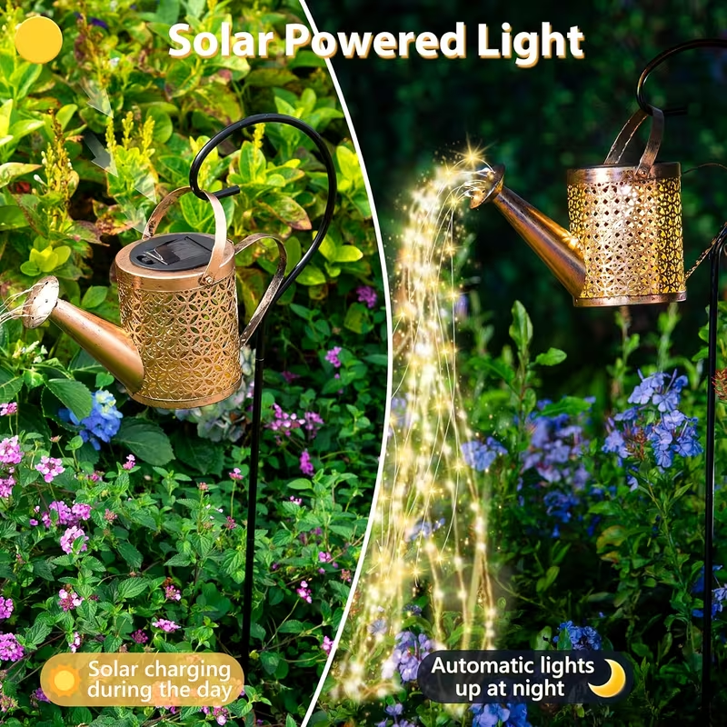 🌸 Solar Peony Watering Can Garden Light 🌙 Watch Your Garden Glow Like a Fairytale Every Night