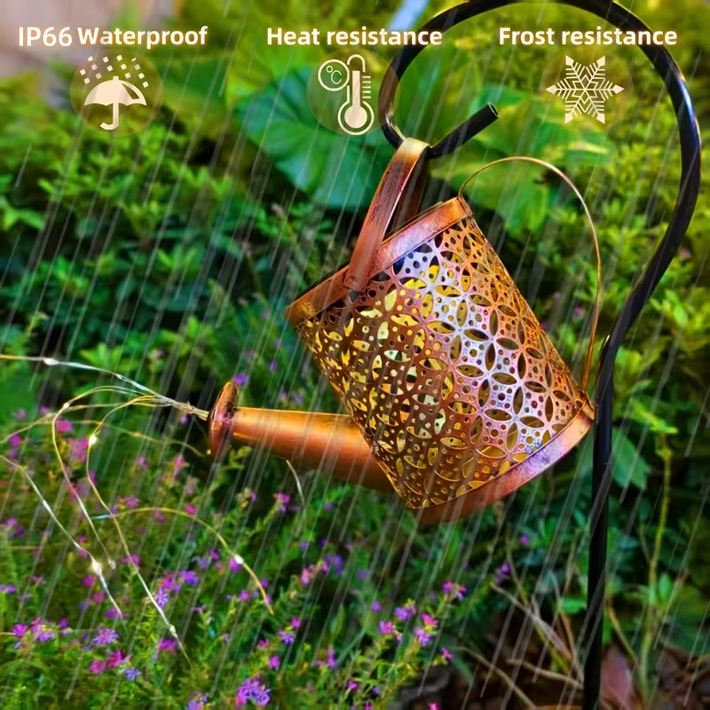 🌸 Solar Peony Watering Can Garden Light 🌙 Watch Your Garden Glow Like a Fairytale Every Night