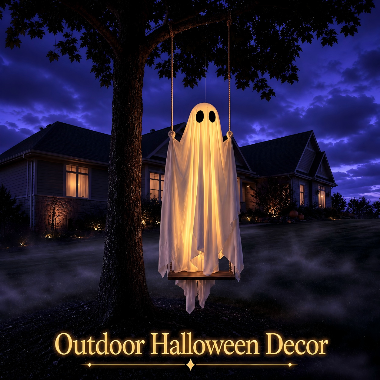 🔥 5FT HarborNestGoods™ LED Spooky Hanging Ghost Porch Decoration