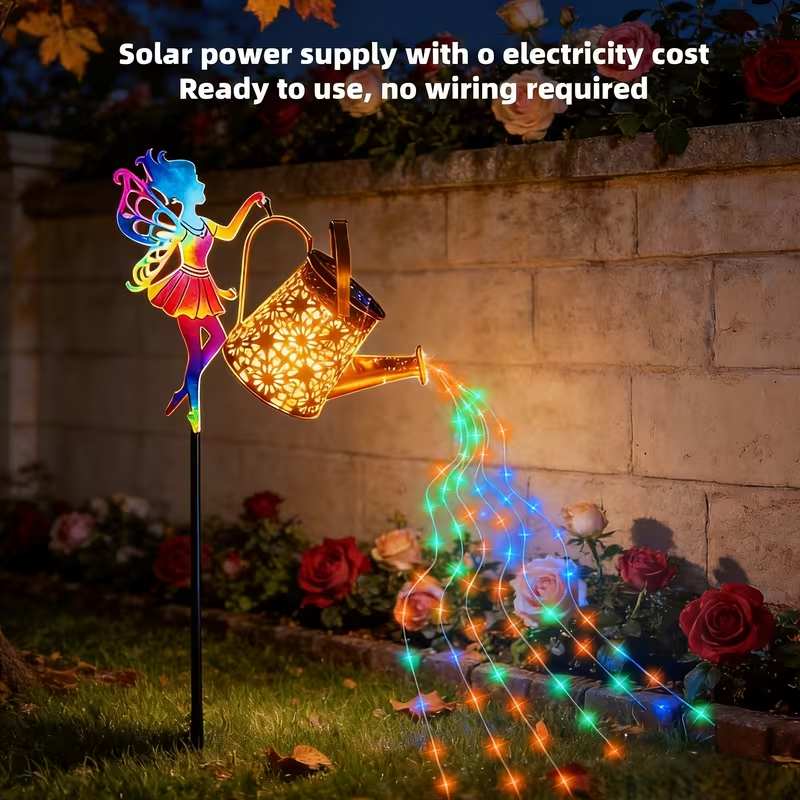 🌸 Solar Peony Watering Can Garden Light 🌙 Watch Your Garden Glow Like a Fairytale Every Night