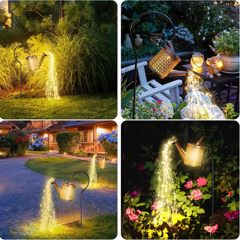 🌸 Solar Peony Watering Can Garden Light 🌙 Watch Your Garden Glow Like a Fairytale Every Night