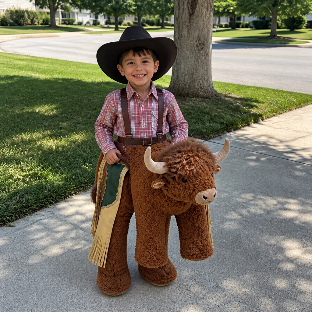 🤠 MyTinyRodeo™ Kids Ride-On Bull Costume