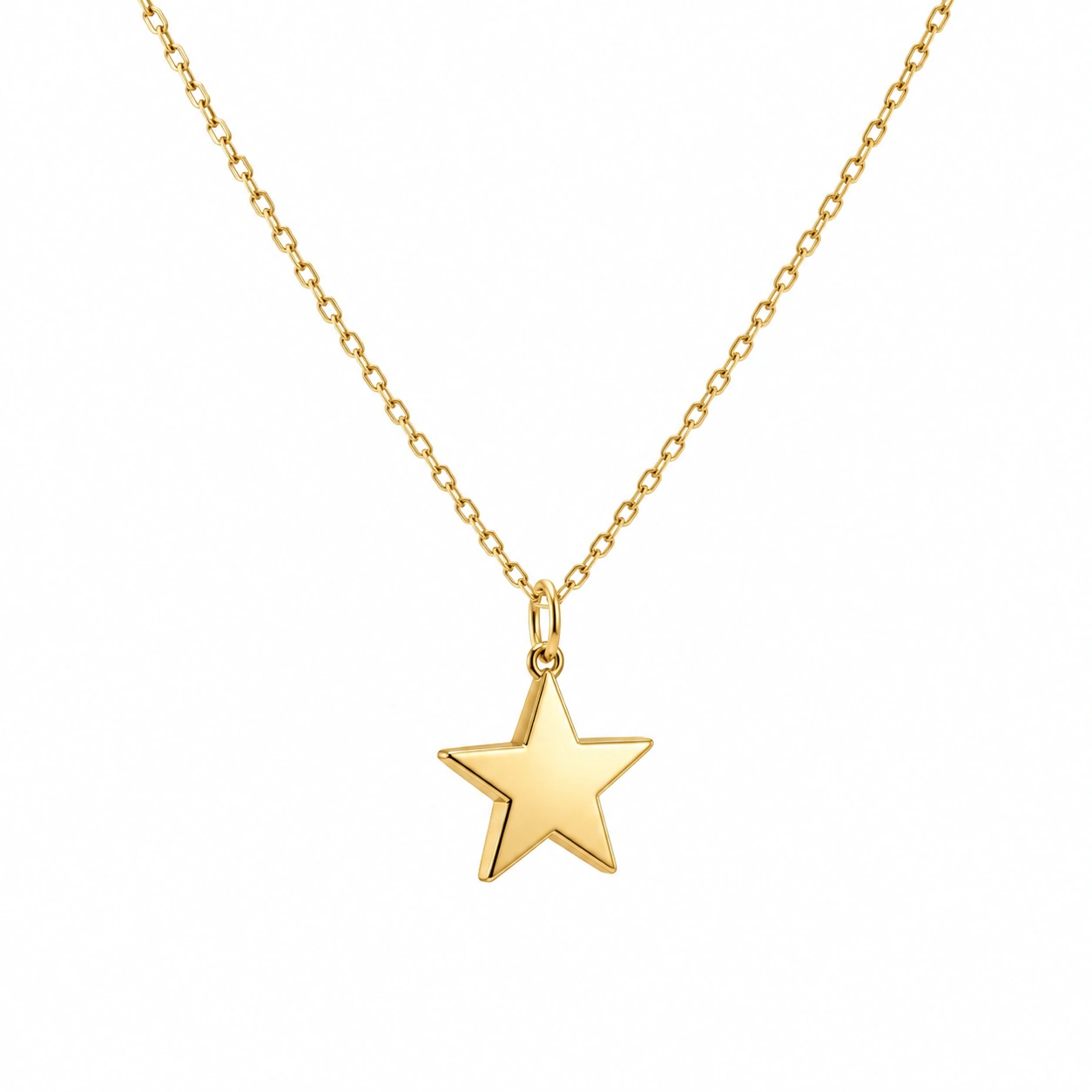 Goldene Halskette mit Sternanhänger-ecolivio