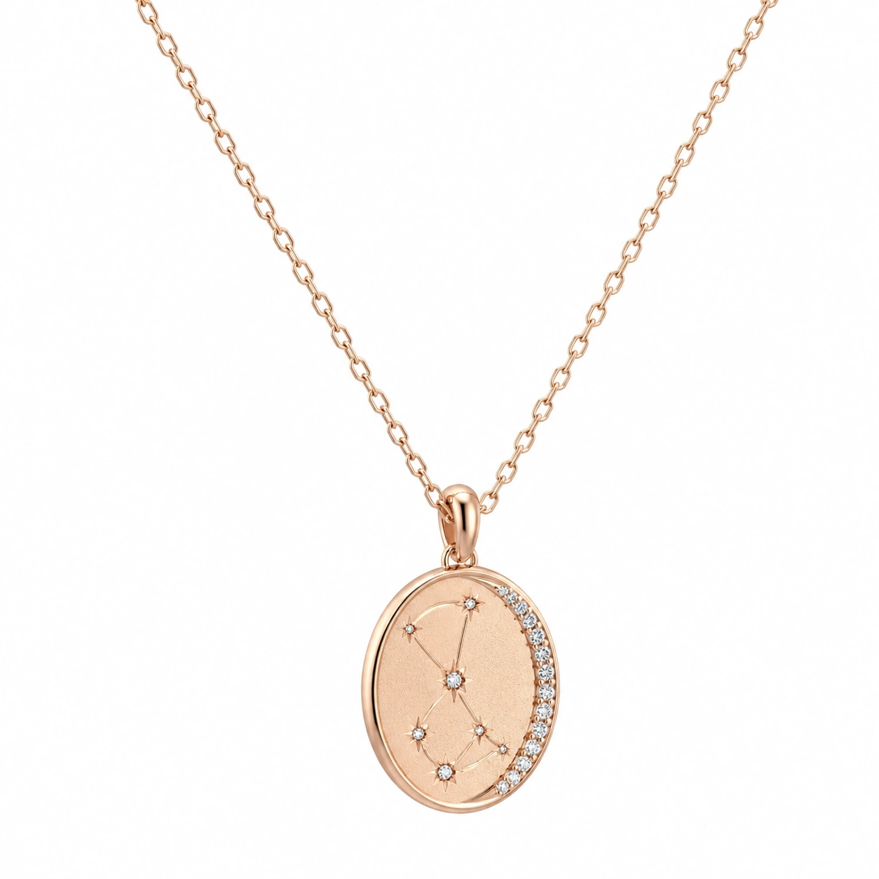 Halskette Sternzeichen Roségold mit Anhänger 45cm-ecolivio