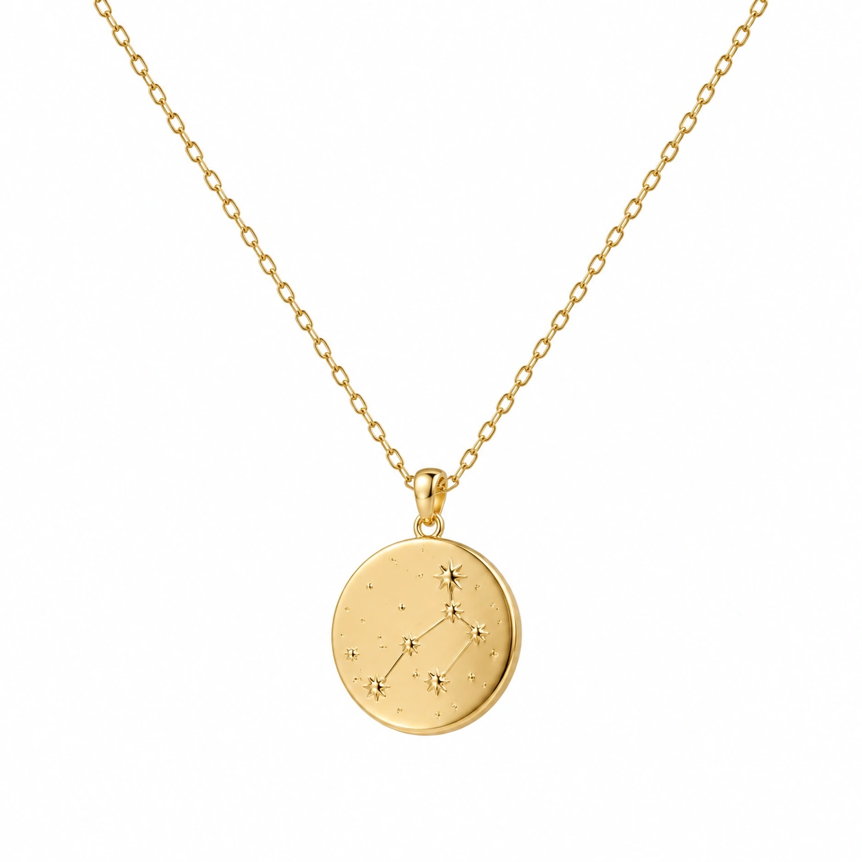 Goldene Halskette mit Sternbild-Anhänger-ecolivio