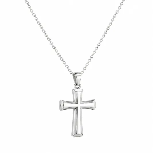 Elegante Kreuzanhängerkette Silber-ecolivio