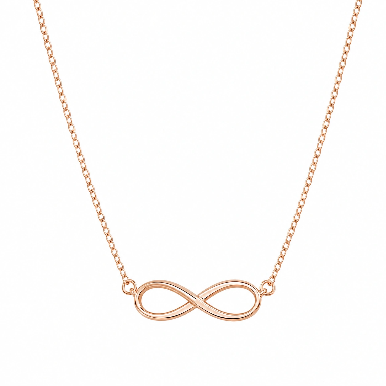 Infinity-Halskette Roségold mit Unendlichkeitssymbol-ecolivio
