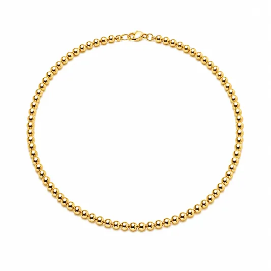 Goldene Kugel-Halskette 45 cm-ecolivio