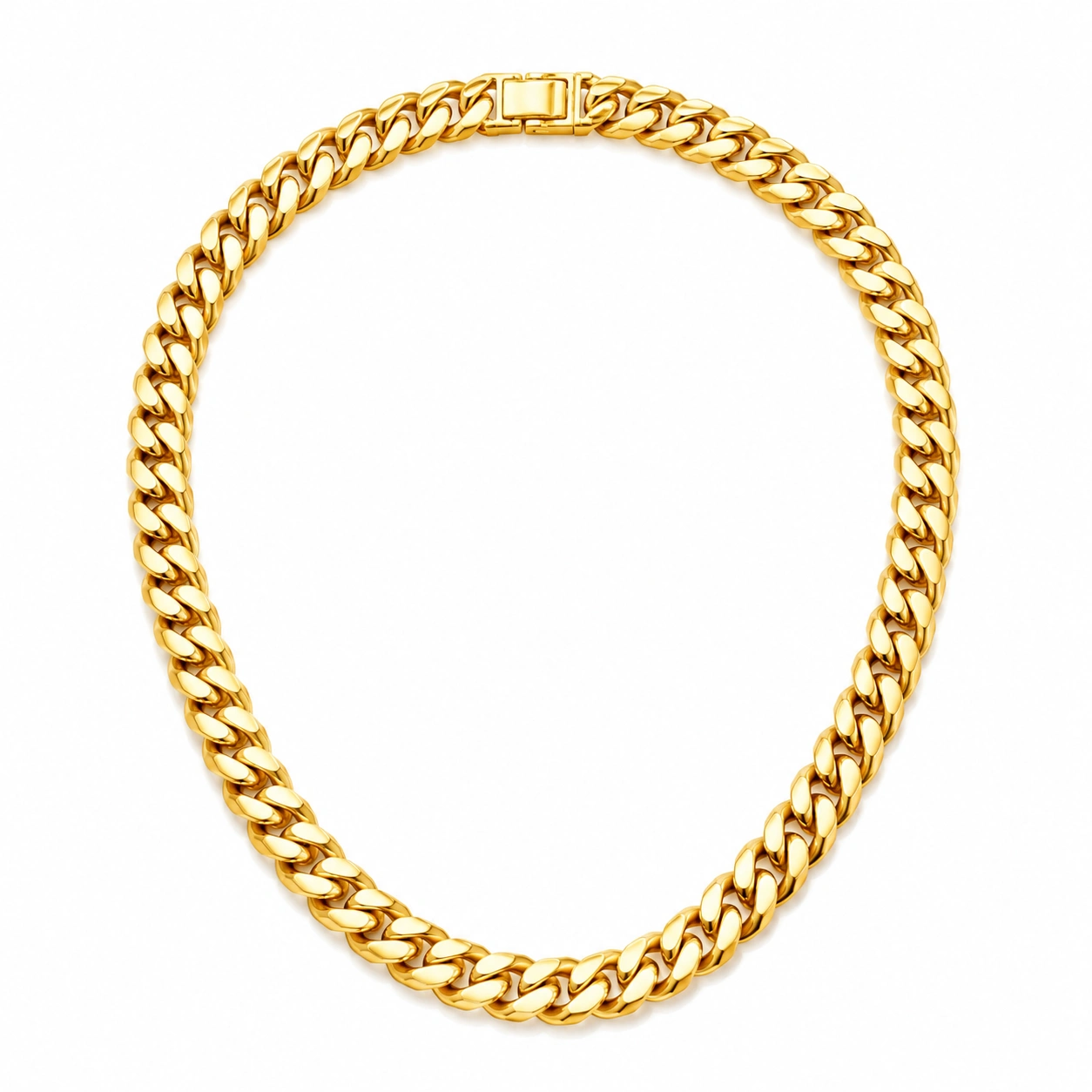 Elegante goldene Halskette 50cm mit Sicherungsverschluss-ecolivio