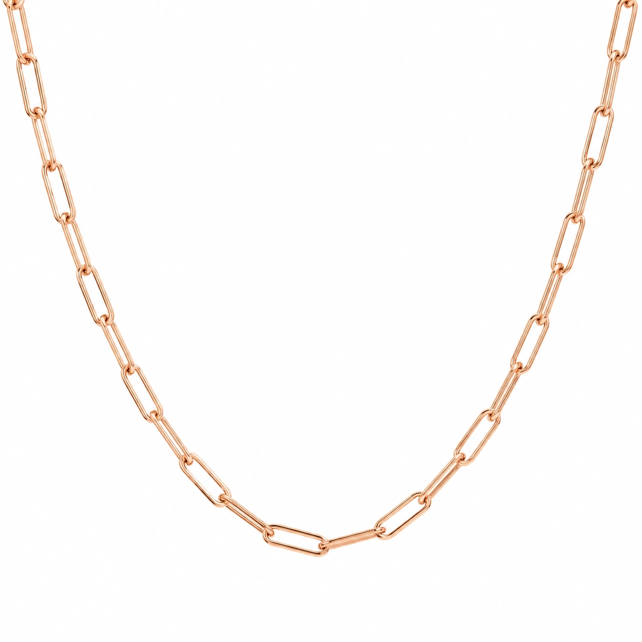 Roségoldene Gliederkette 60cm-ecolivio