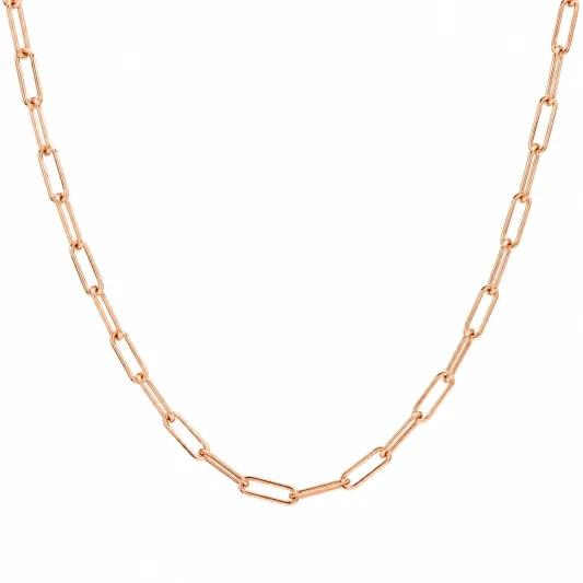 Roségoldene Gliederkette 60cm-ecolivio