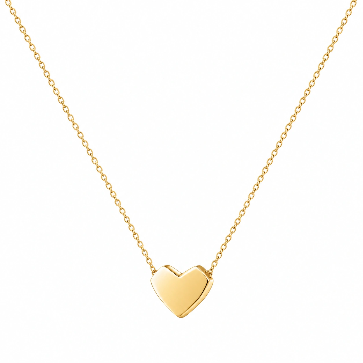 Herzhalskette in Gold, 45 cm-ecoformia