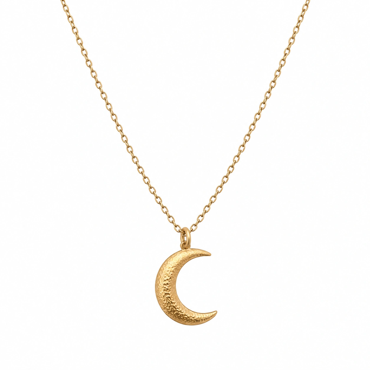 Elegante Mond-Anhänger Halskette in Gold-ecoformia