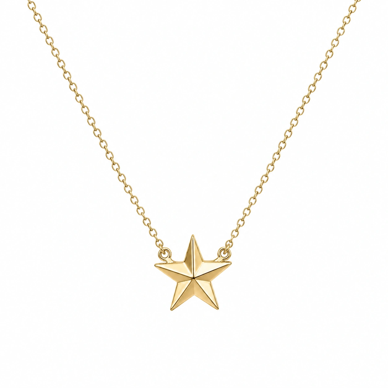 Goldene Halskette mit Sternanhänger 45 cm - Minimalistisches Design-ecoformia