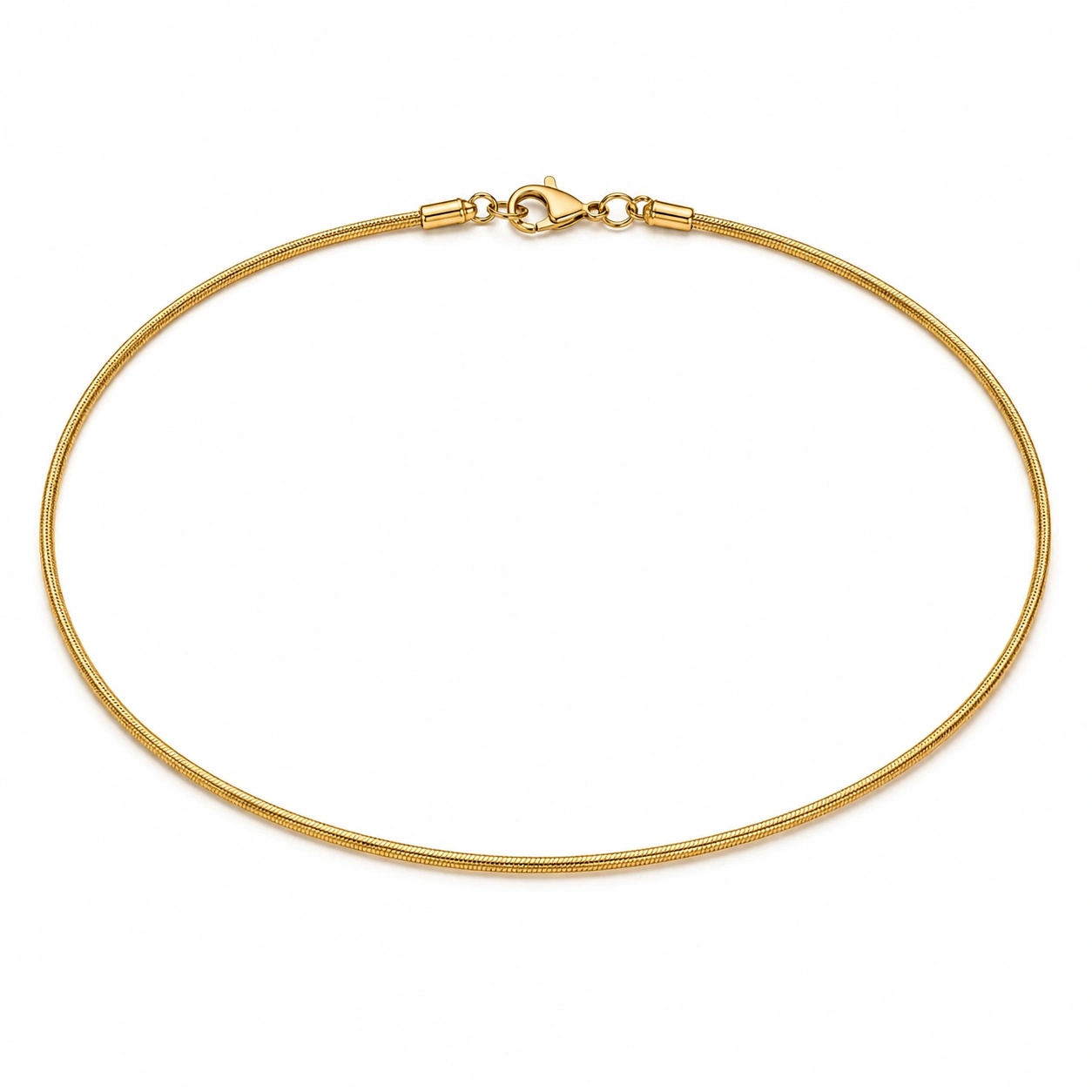 Goldene Schlangenkette Halskette 45cm-ecoformia