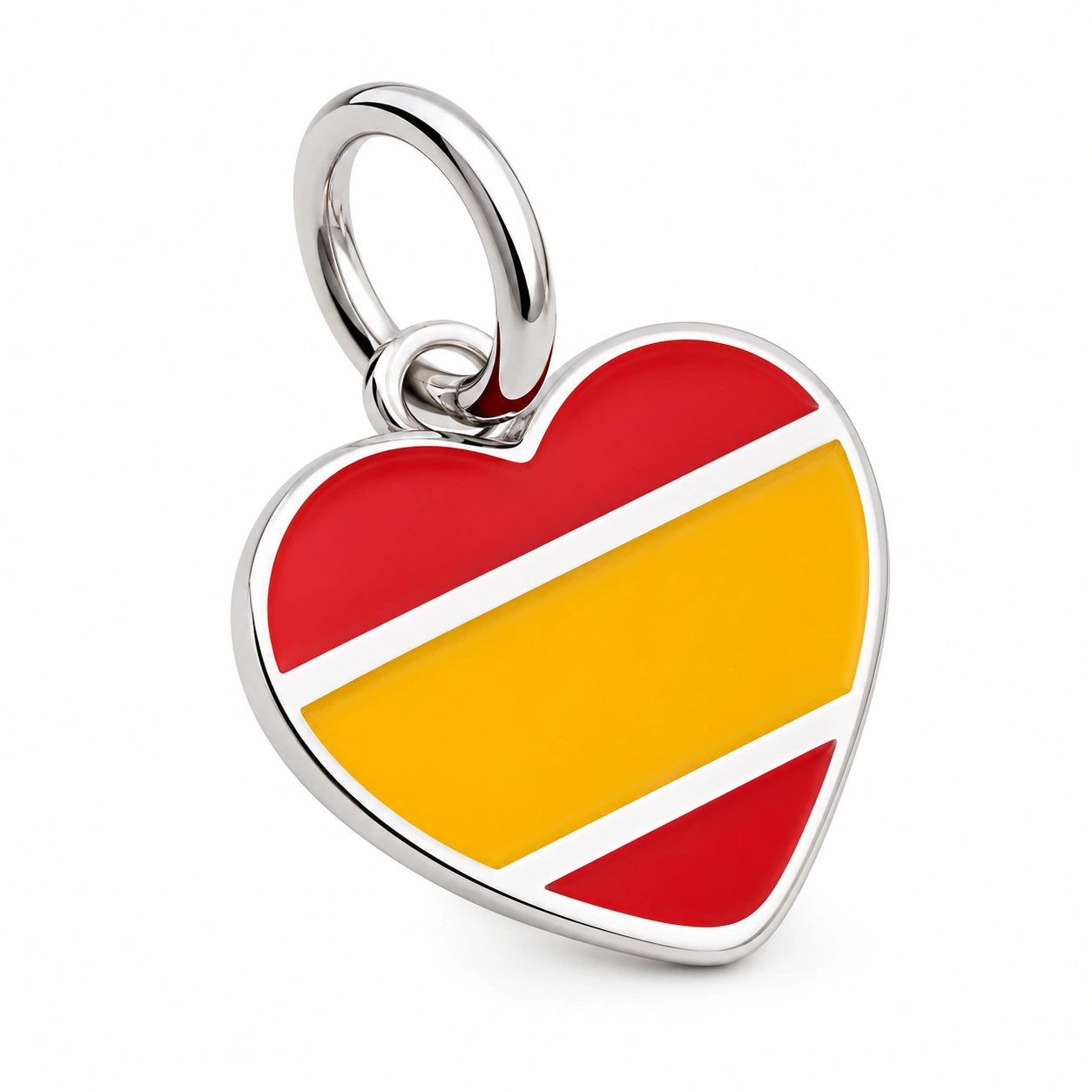 Colgante decorativo corazon rojo y amarillo-BellanovaLiving