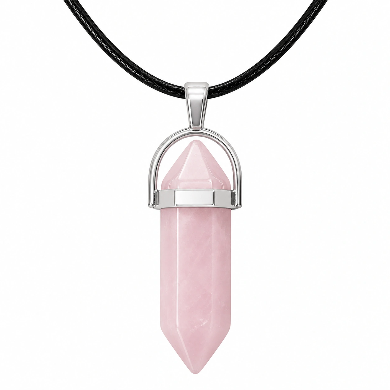 Collar cuarzo rosa hexagonal-BellanovaLiving