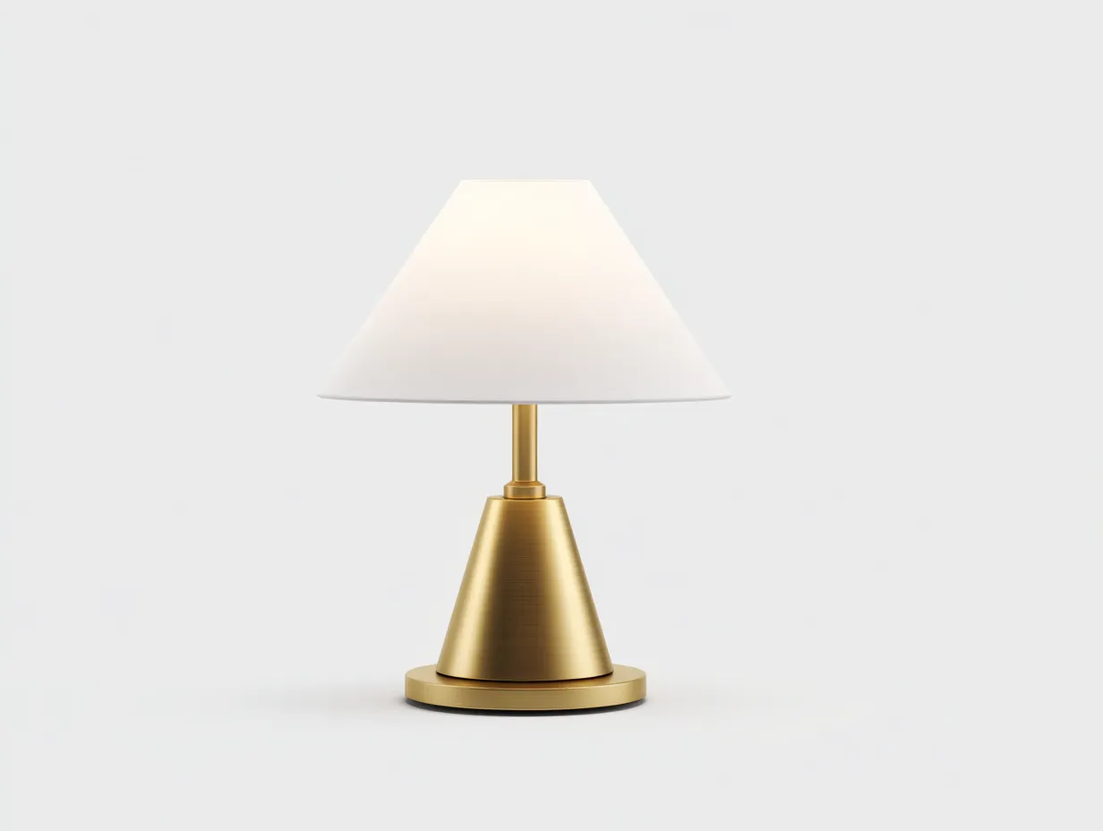 Tischlampe 26x26x33 cm - Metall und Glas - goldfarben und opalweiß - Pilzlampe für den Nachttisch im Schlafzimmer-Liralydecor