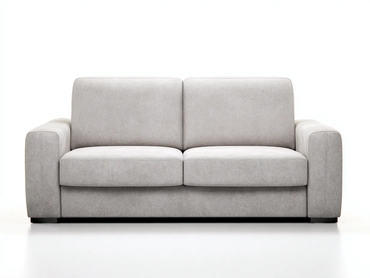 2-Sitzer-Sofa aus Bezugstoff 172x89x80 cm - Hellgrau - für das Wohnzimmer - mit breiten Armlehnen-Sadironest