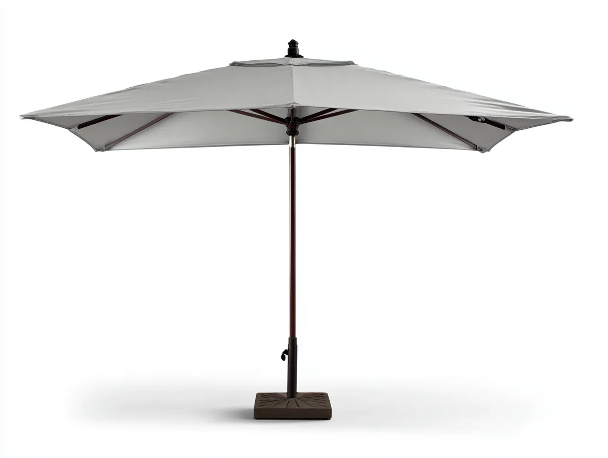 Sonnenschirm Aluminium 300 x 300 x 245 cm - Schwarz - modern mit Kurbel und Bodenplatte für Outdoor-Lounge-Sadironest