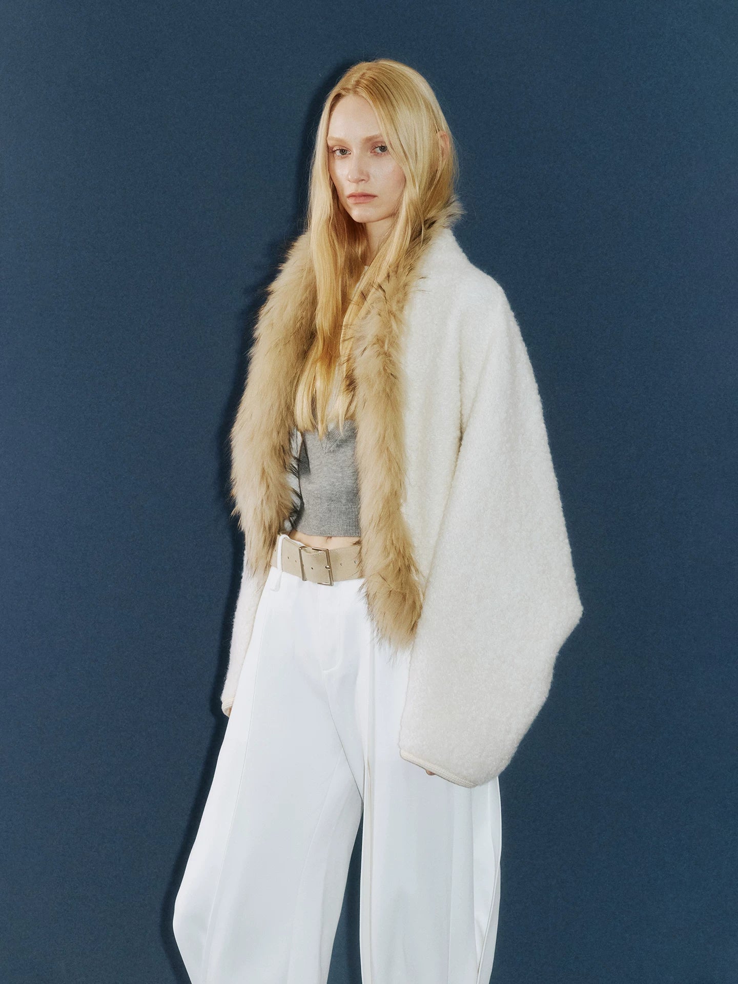 Lorbrv| Bat-Sleeve Woolen Coat for Women – Loose Retro Cardigan