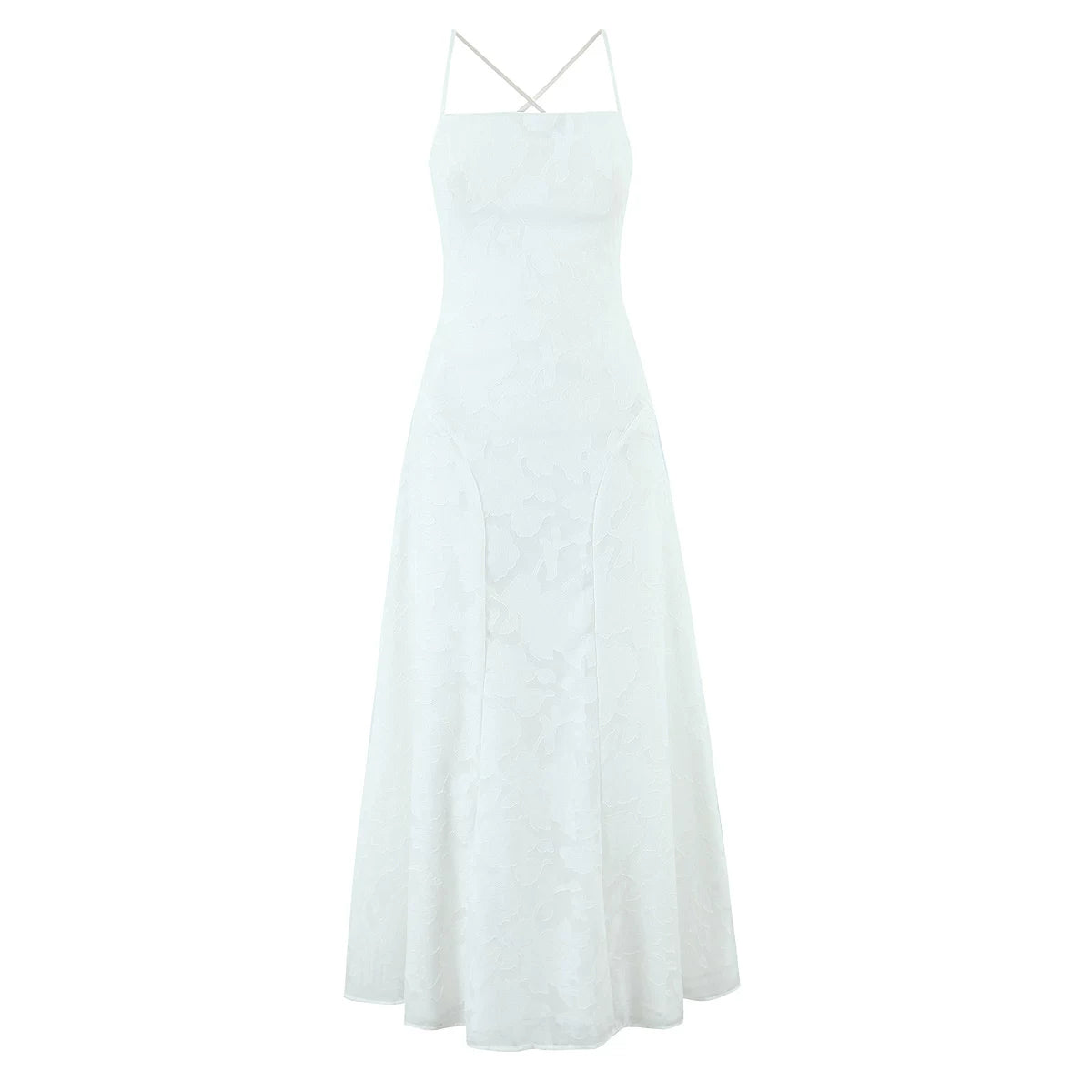 Lorbrv | French High-End Romantic Backless Jacquard Suspender Dress for Women
